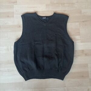 Polo Ralph Lauren Heavyweight Gray Knit Pullover Sweater Vest Sz XL